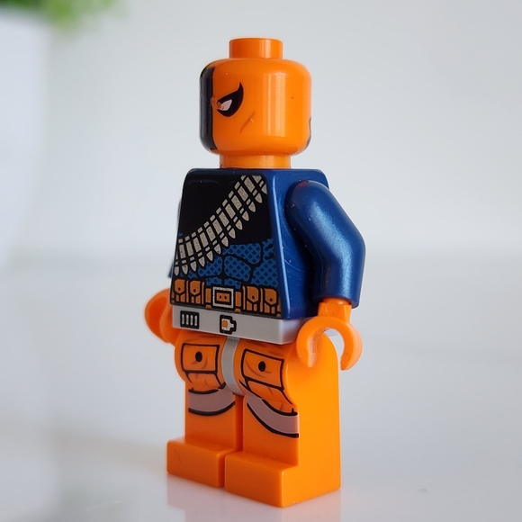 🧡 Rare LEGO DC Deathstroke Minifigure sh163 Super Heroes W/Accessories Sword 🖤 - Picture 5 of 10